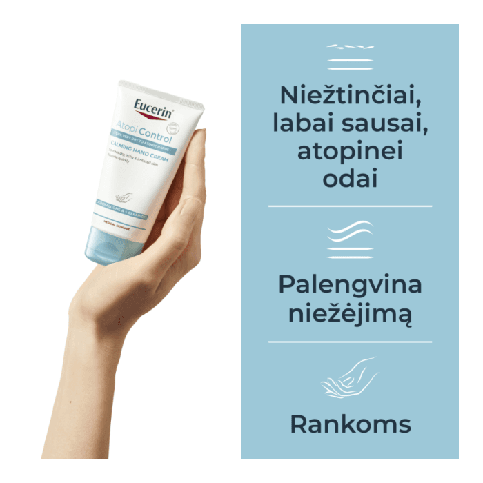 EUCERIN rankų kremas sausai, atopinei odai ATOPICONTROL, 75 ml-1