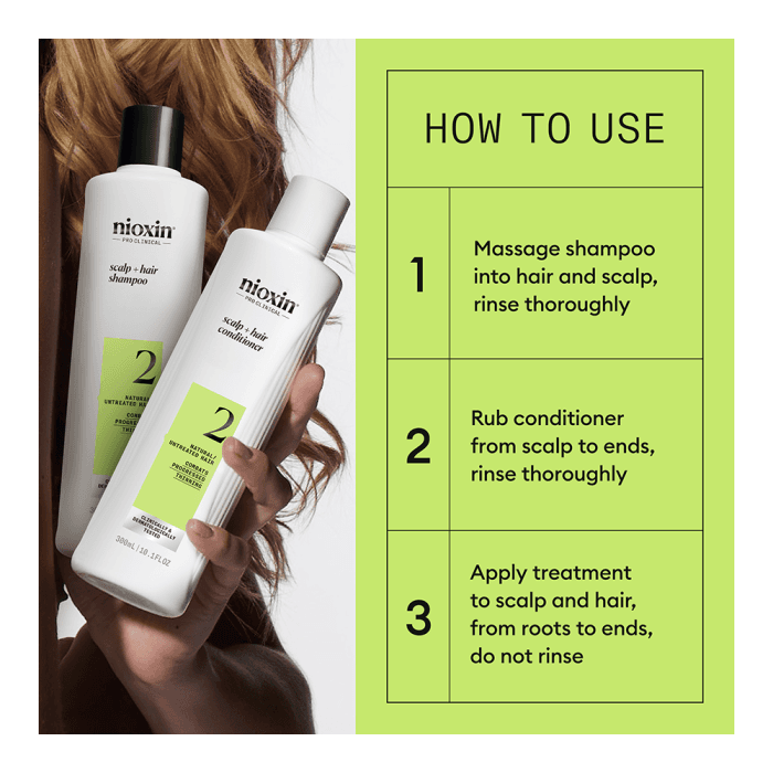 NIOXIN PRO CLINICAL plaukų priežiūros produktų rinkinys SYSTEM 2 KIT, 340 ml-2