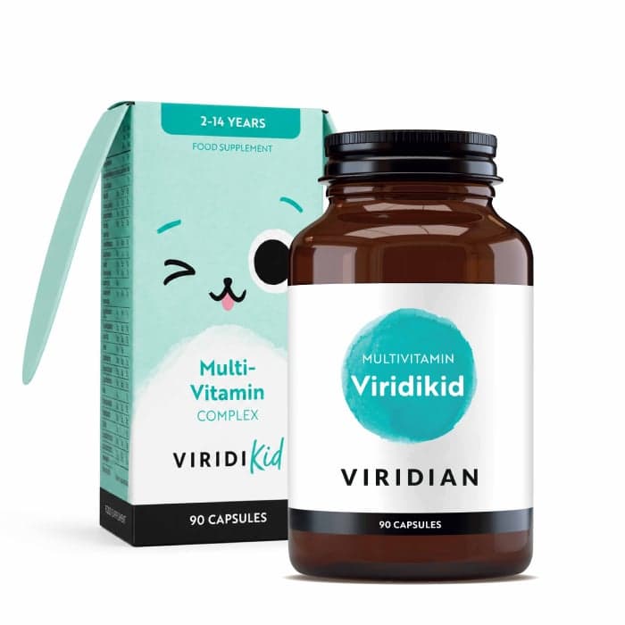 VIRIDIAN VIRIDIKID MULTIVITAMIN, nuo 2 m., 90 kapsulių