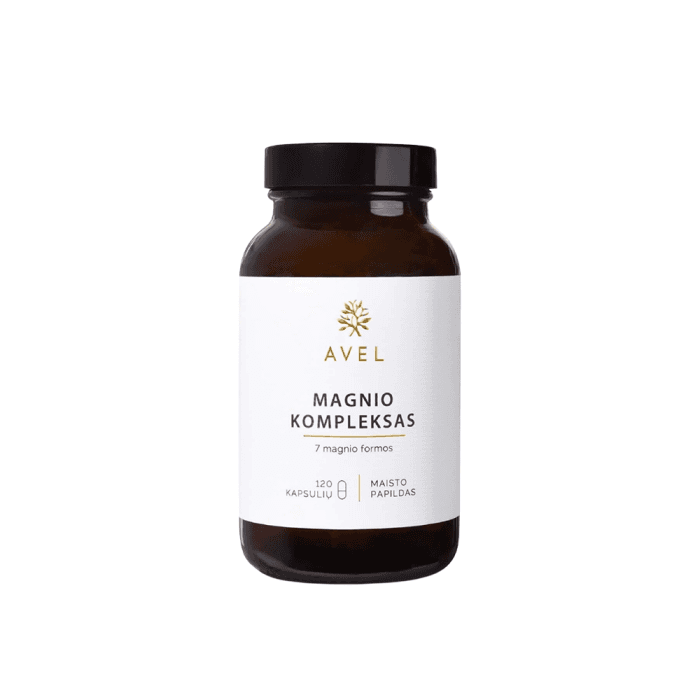 AVEL, MAGNIO KOMPLEKSAS 7 magnio formos, 120 kapsulių