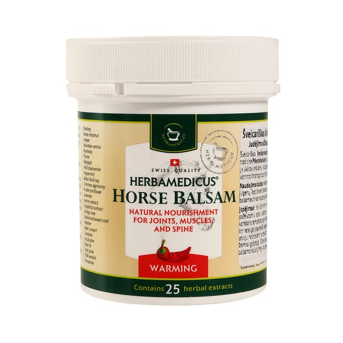 HERBAMEDICUS/SWISSMEDICUS šildomasis kūno balzamas HORSE BALSAM, 125 ml