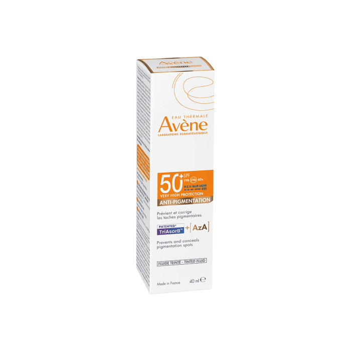 EAU THERMALE AVENE SUN ANTI-PIGMENTATION apsauginis veido fluidas su atspalvius SPF50+, 40 ml