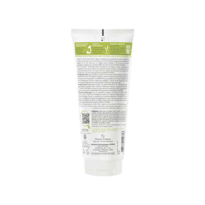 A-DERMA veido ir kūno losjonas-emolientas sausai, atopinei odai EXOMEGA CONTROL, nuo gimimo, 200 ml-1