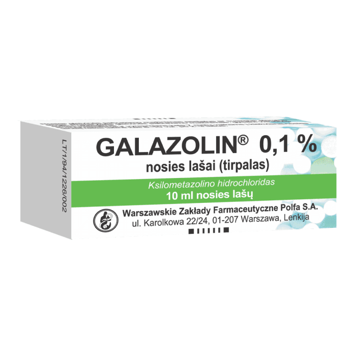 GALAZOLIN, 10 ml, nosies lašai, tirpalas, N1-1