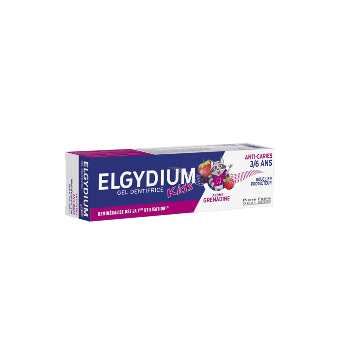 ELGYDIUM dantų pasta gelis vaikams KIDS Red Berries ėduonies kontrolei, uogų skonio, 3-6 m., 50 ml-1