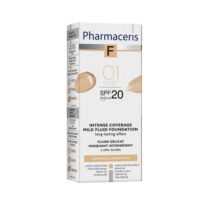 PHARMACERIS F pudra INTENSIVE COVERAGE, SPF20, Nr. 1, 30 ml-1