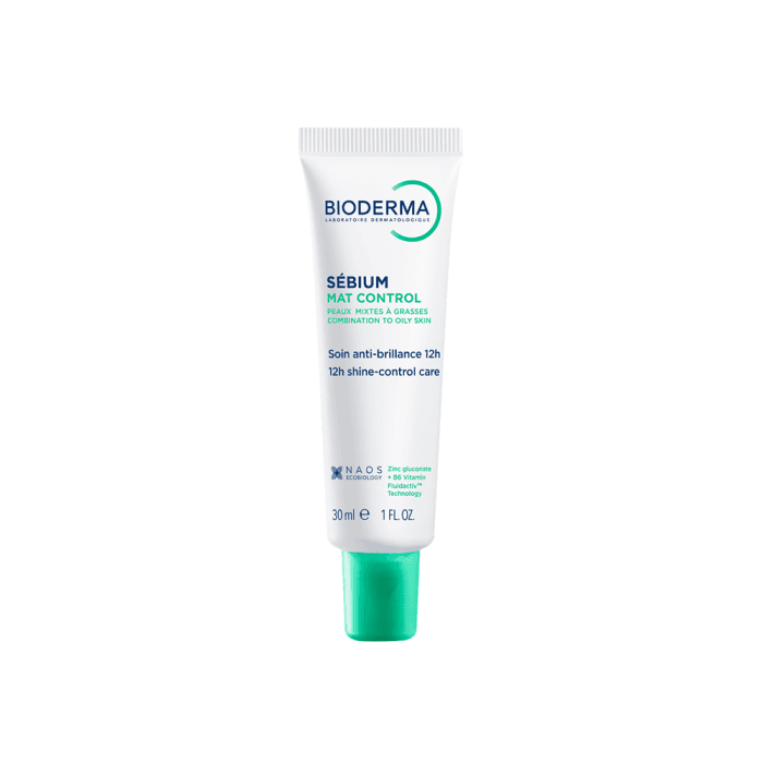 BIODERMA drėkinantis ir kontroliuojantis odos blizgesį kremas riebiai ir mišriai odai SEBIUM MAT CONTROL, 30 ml