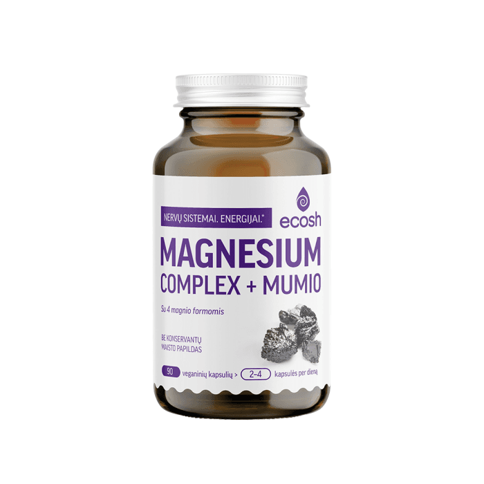 ECOSH Magnesium complex + Mumio, 90 Kapsulės