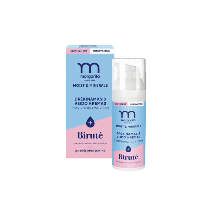 MARGARITA drėkinamasis veido kremas MOIST & MINERALS, 50 ml