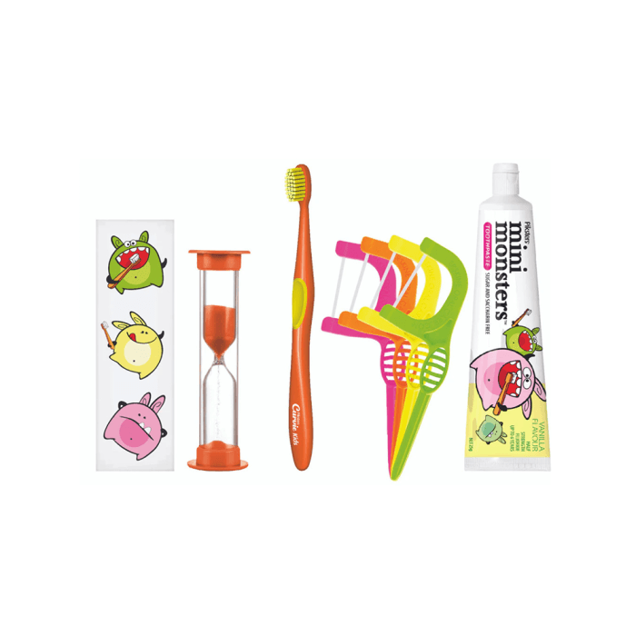 Piksters Mini Monster vaikų burnos higienos rinkinys, 1 dėžutė-1