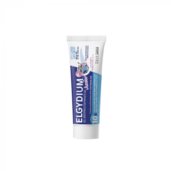 ELGYDIUM dantų pasta gelis vaikams JUNIOR Bubble ėduonies kontrolei, kramtomosios gumos skonio,, 50 ml-2