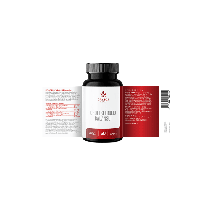 GAMTOS NAMAI cholesterolio balansui, 60 kapsulių-2