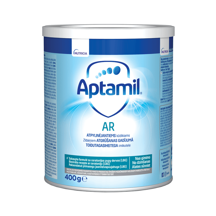 APTAMIL AR, specialios paskirties pieno mišinys nuo gimimo, 400 g