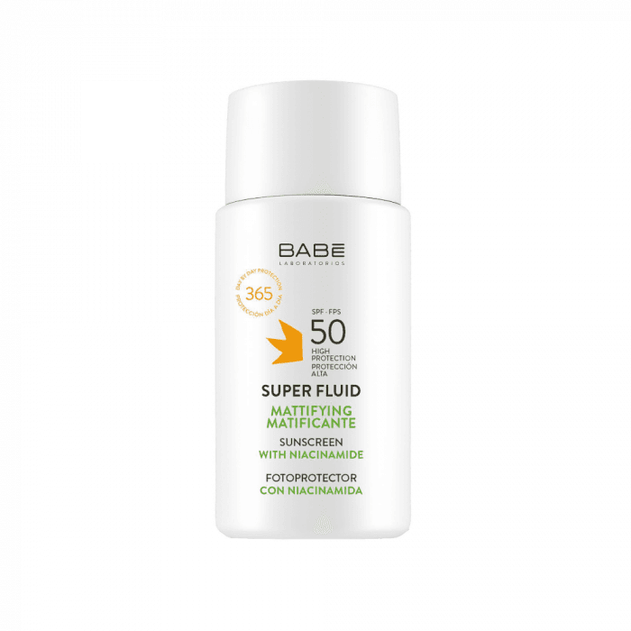 BABĒ  apsauginė veido emulsija SUPER FLUID MATTIFYING, SPF 50, 50 ml