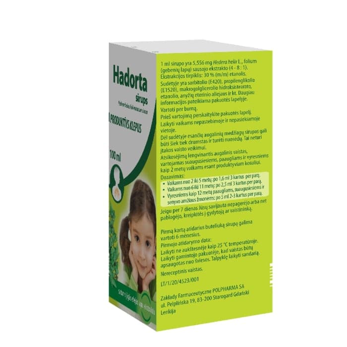 HADORTA, 5,556mg/ml, sirupas, 100ml, Sirupas, N1-1