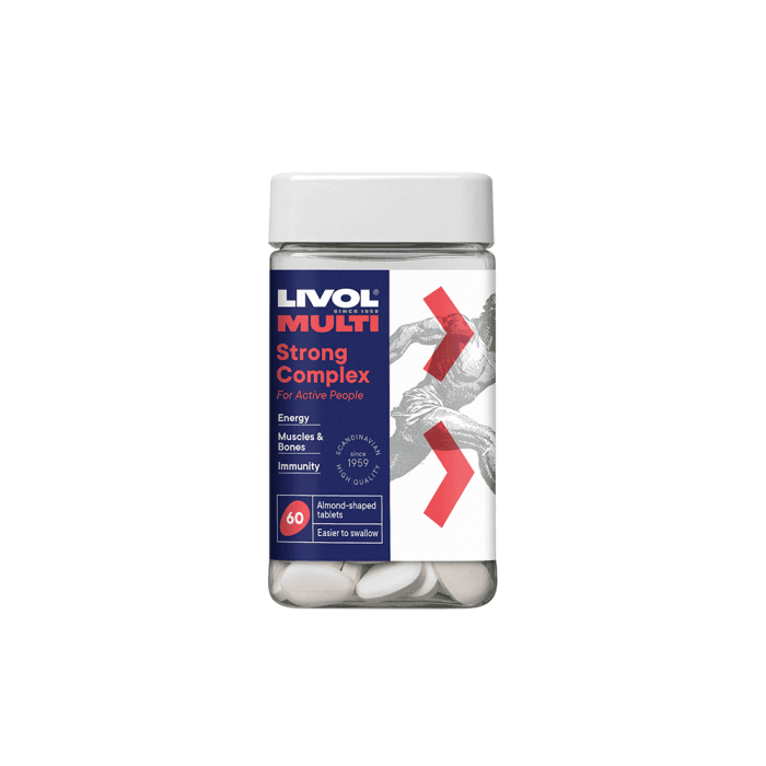 LIVOL MULTI Strong kompleksas, 60 tablečių