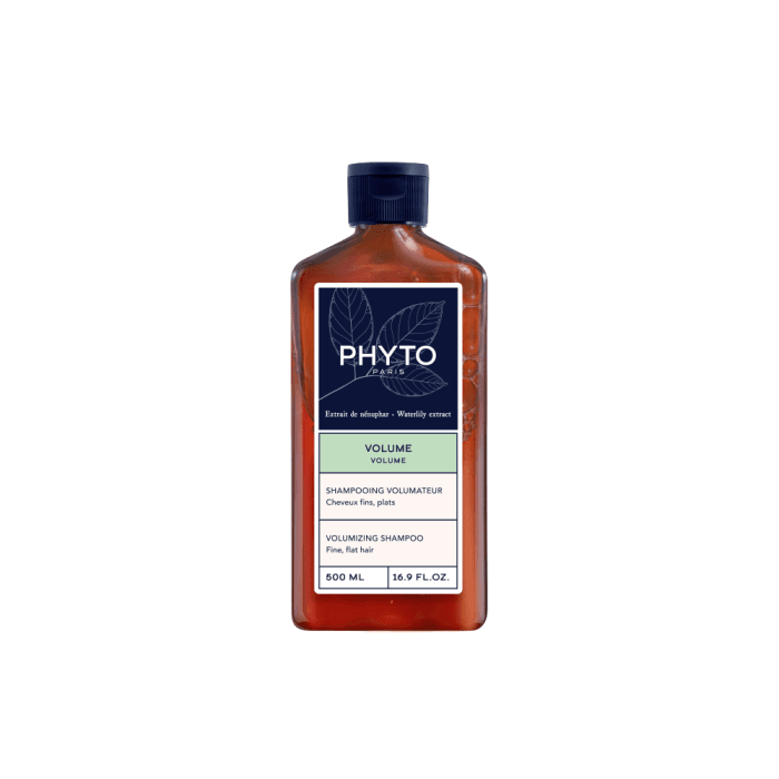 PHYTO apimties suteikiantis šampūnas ploniems, prigludusiems plaukams VOLUME, 500 ml