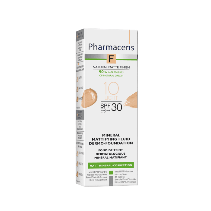 PHARMACERIS F matinė mineralinė pudra, SPF 30, Nr. 1, 30 ml-1