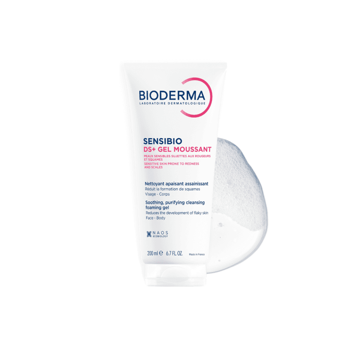 'BIODERMA raminantis gelinis prausiklis jautriai odai, linkusiai į paraudimą ir pleiskanojimą SENSIBIO DS+, 200 ml-1