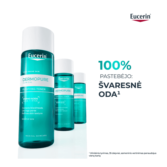 EUCERIN valomasis tonikas riebiai, į aknę linkusiai odai DERMOPURE CLINICAL, 200 ml-1