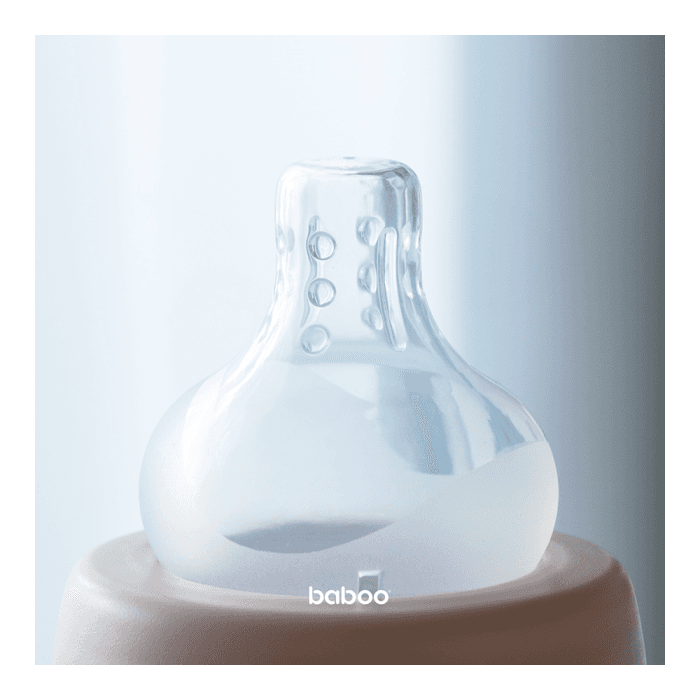 BABOO® antikolinis silikoninis žindukas, tirštiems skysčiams, 2 vnt, 6+ mėn, 2 vnt.-1