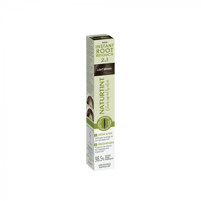 NATURTINT plaukų šaknų maskuoklis (light brown), 10 ml