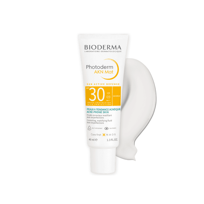 BIODERMA apsauga nuo saulės mišriai, riebiai bei į spuogus linkusiai odai, PHOTODERM AKN MAT SPF30, 40 ml-1