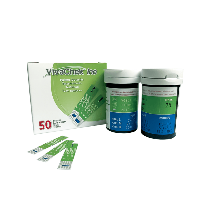 VIVACHEK diagnostinės juostelės INO, 50 vnt.-1