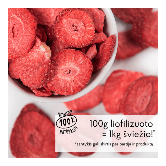 SUPERGARDEN šaltyje džiovintų braškių juostelės, 20 g-1