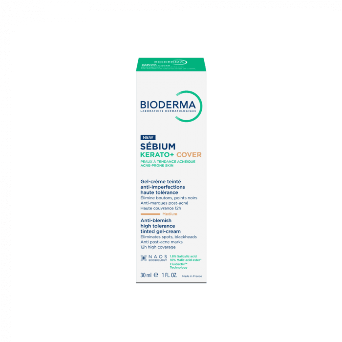 BIODERMA aukštos tolerancijos gelis-kremas su spalva Sébium Kerato+ cover, 30 ml-2