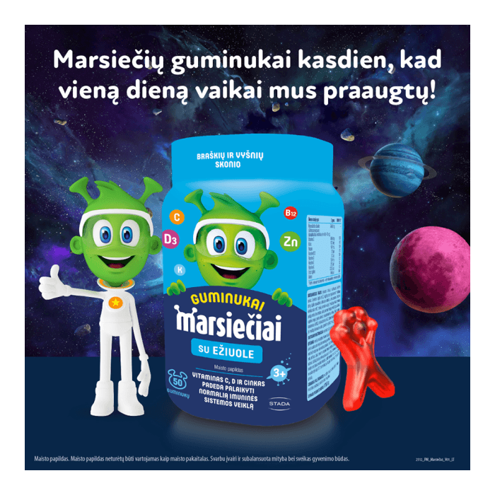 MARSIEČIAI SU EŽIUOLE vaikų imunitetui, 50 guminukų-2