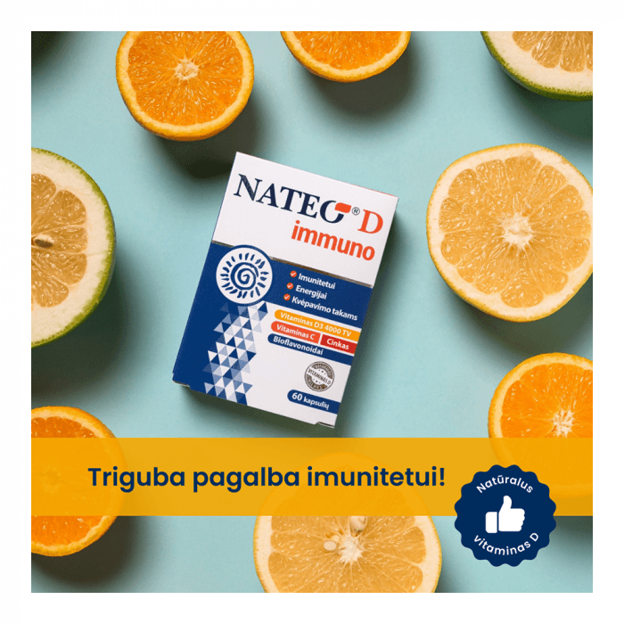 NATEO® D immuno 4000 TV, 60 kapsulių-2