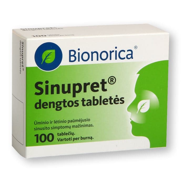 SINUPRET, dengtos tabletės, N100