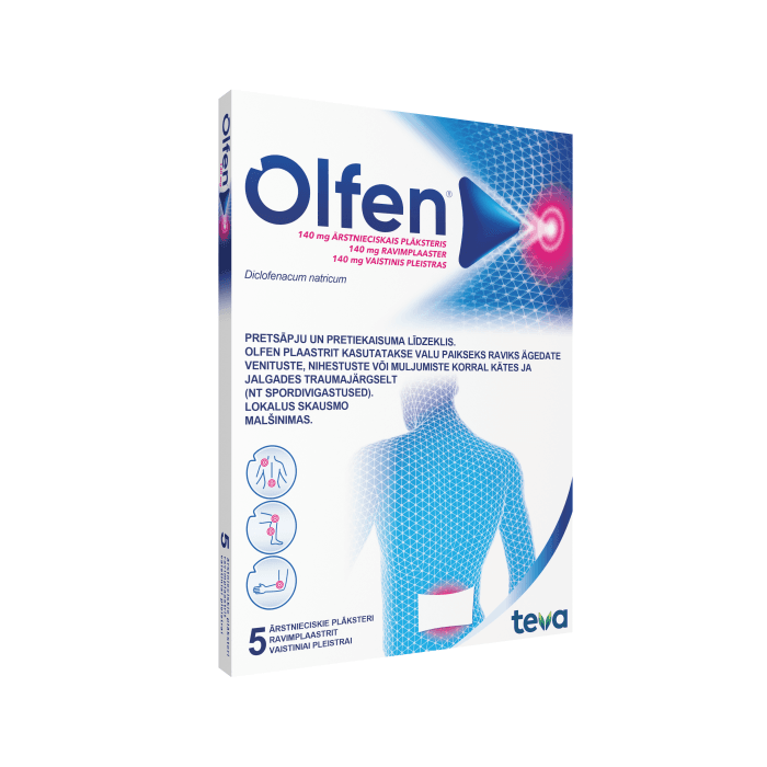 OLFEN, 140 mg, vaistinis pleistras, N5-1