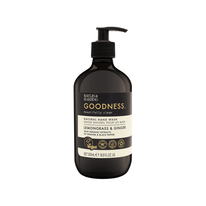 BAYLIS & HARDING natūralus skystas rankų muilas GOODNESS LEMONGRASS & GINGER, 500 ml