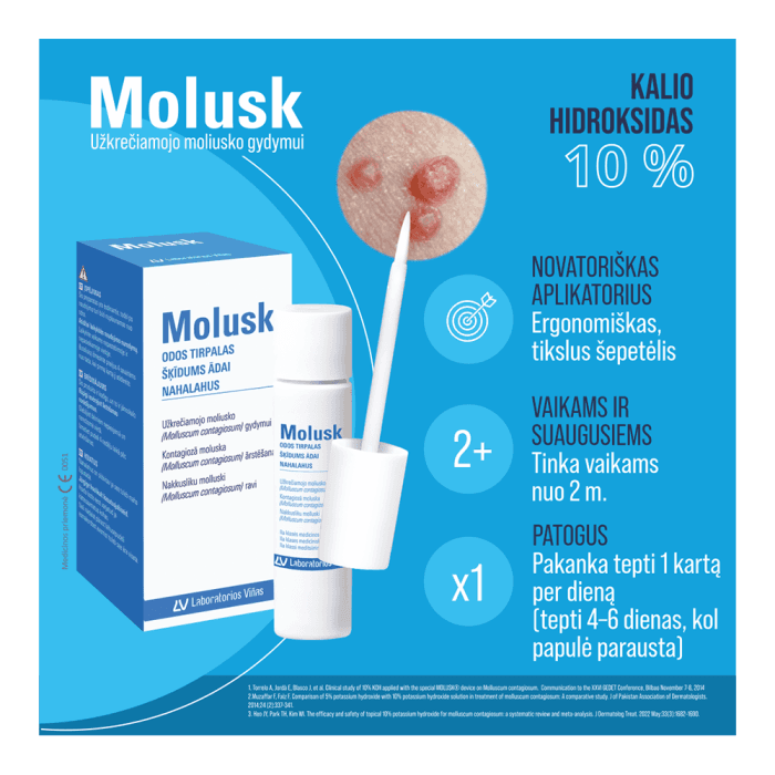 Molusk 10 % odos tirpalas, 3 g-1