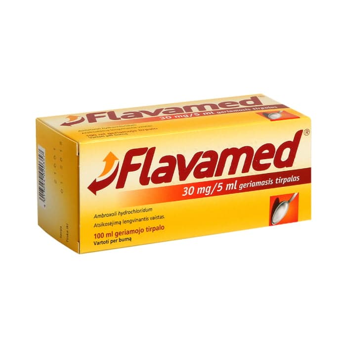 Flavamed, 30mg/5ml, 100 ml ir matavimo šaukšas, Geriamasis tirpalas, N1-1