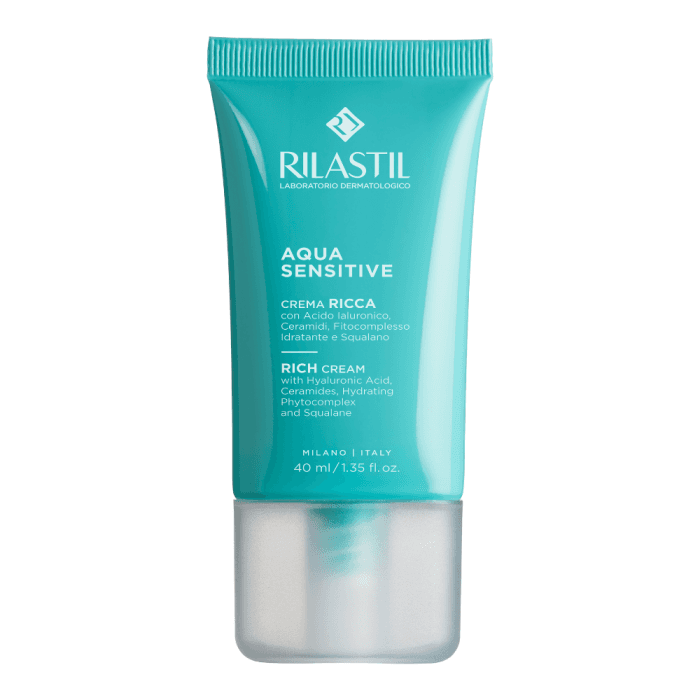 RILASTIL AQUA SENSITIVE RICH maitinamasis veido kremas, 40 ml