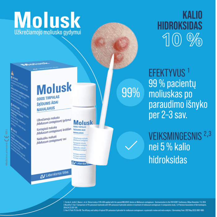 Molusk 10 % odos tirpalas, 3 g-2