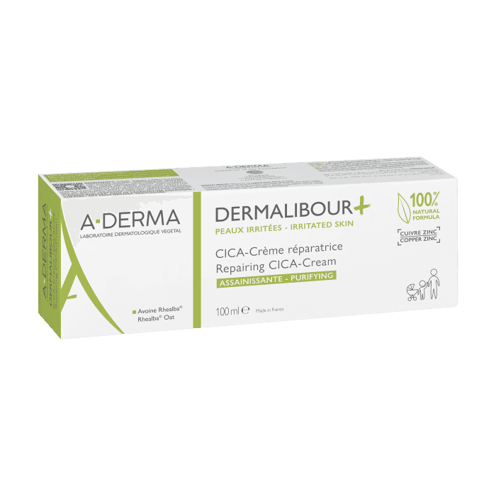 A-DERMA intensyvaus poveikio atkuriamasis veido ir kūno kremas DERMALIBOUR+CICA, 100 ml-1
