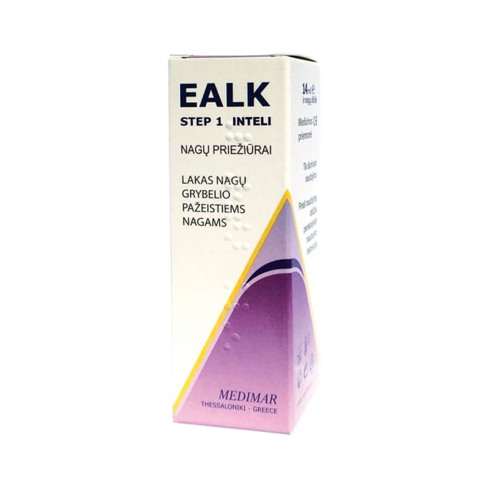 EALK priemonė nagų grybelio pažeistiems nagams ir nagų dildė STEP 1, 14 ml