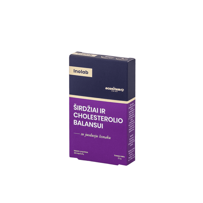 INOLAB ŠIRDŽIAI IR CHOLESTEROLIO BALANSUI, 30 kapsulių
