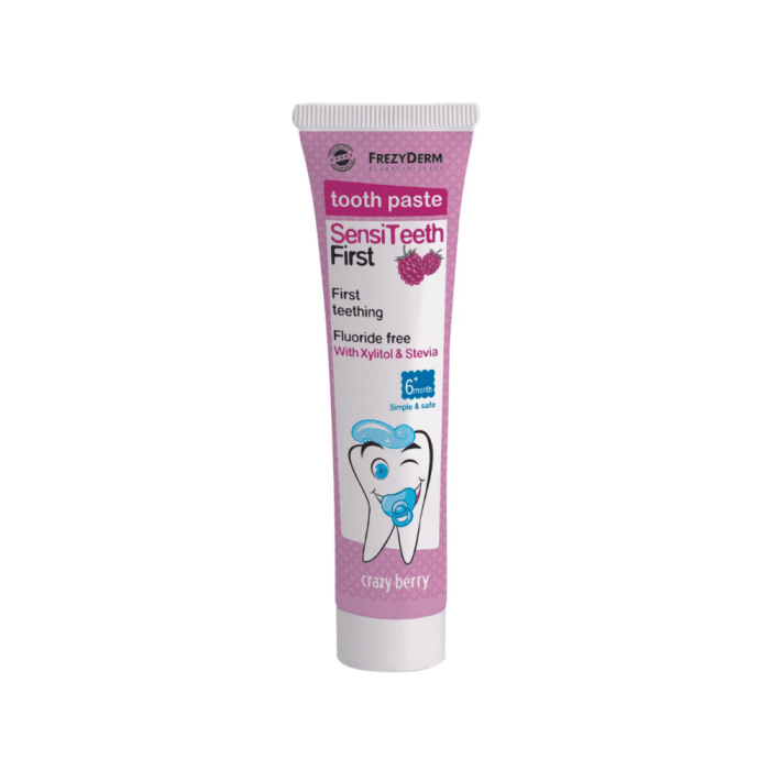 FREZYDERM dantų pasta vaikams SENSITEETH, nuo 6 mėn., uogų skonio, 40 ml