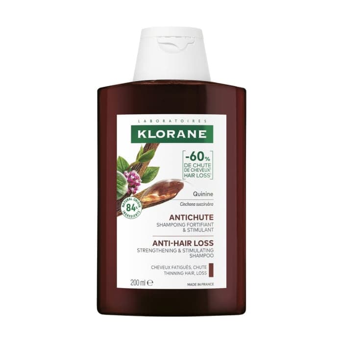 KLORANE stiprinamasis šampūnas su chininu ir ekologišku edelveisu, 200 ml