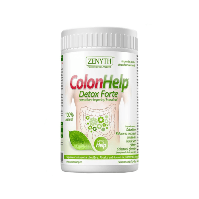 ZENYTH maistinių skaidulų produktas COLON HELP DETOX FORTE, 240 g