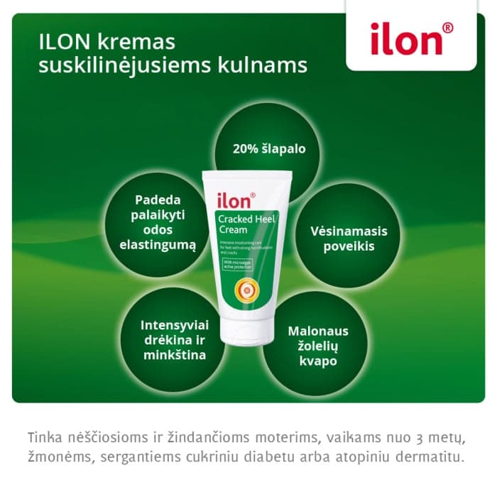 ILON kremas suskeldėjusiems kulnams su 20% šlapalo, 75 ml-1