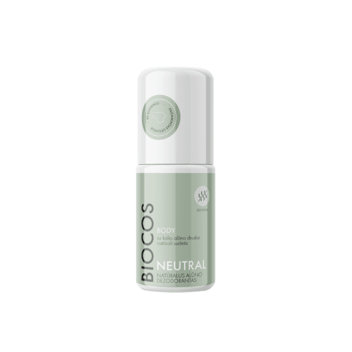 BIOCOS natūralus alūno dezodorantas NEUTRAL, bekvapis, 60 ml