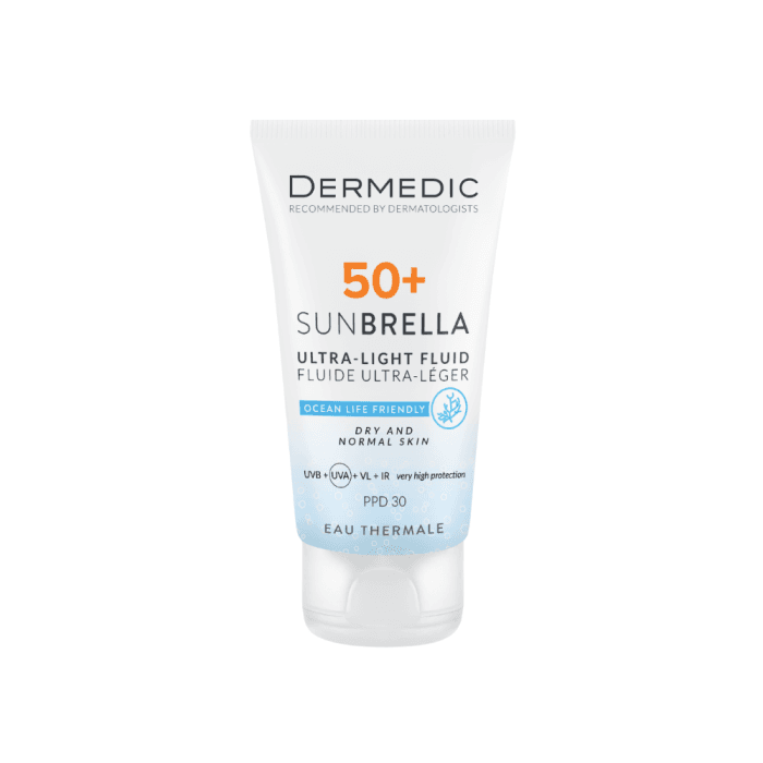 DERMEDIC fluidas sausai ir normaliai veido odai SUNBRELLA ULTRA-LIGHT, SPF 50+, 40 ml
