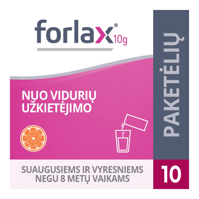 Forlax, milteliai geriamajam tirpalui paketėlyje, N10-1