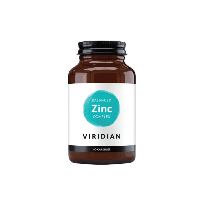 VIRIDIAN BALANCED ZINC COMPLEX, 90 kapsulių